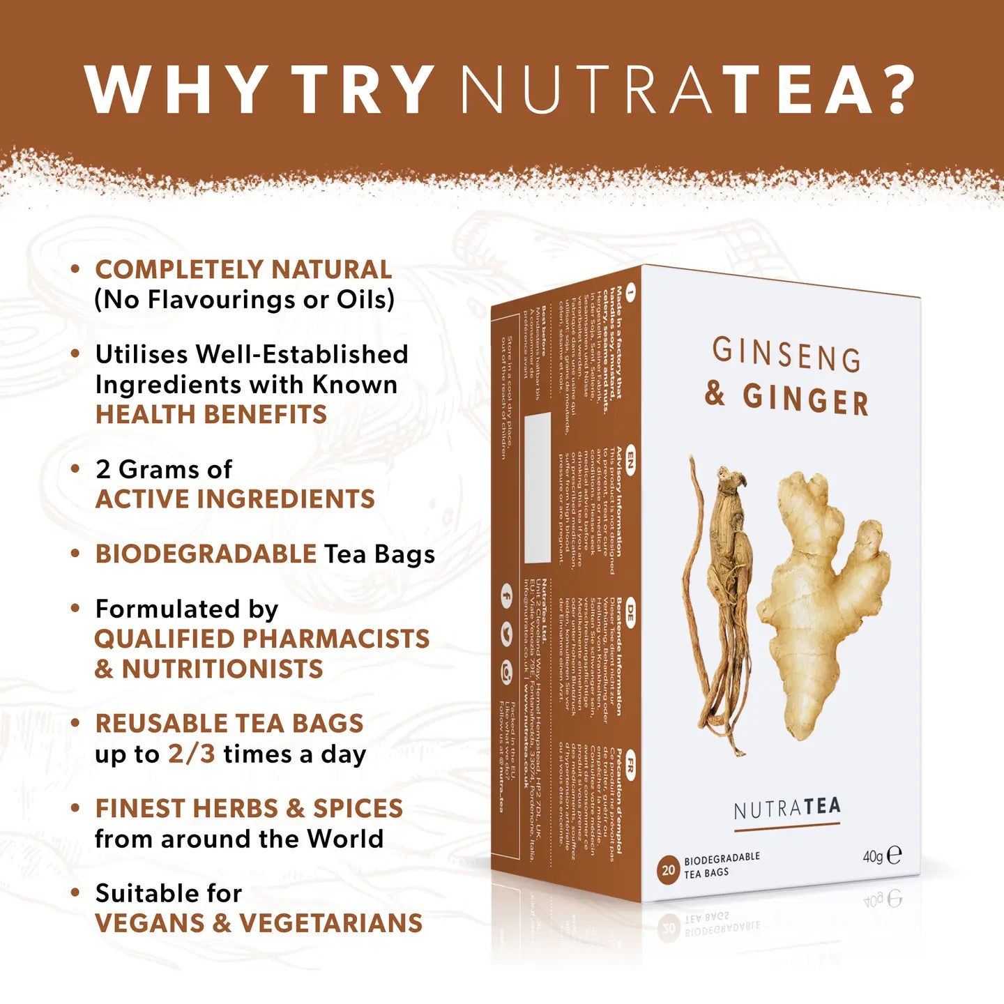 Ginseng & Ginger Herbal Tea